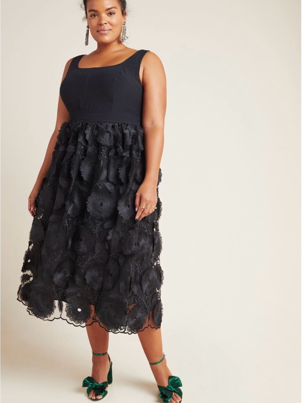 Anthropologie Maeve Floriana Lace Midi Dress